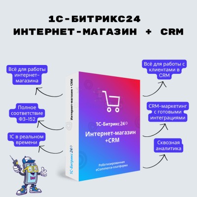 Программа для ЭВМ "1С-Битрикс24". Лицензия Интернет-магазин + CRM (12 мес.) - купить в Малых Собарах